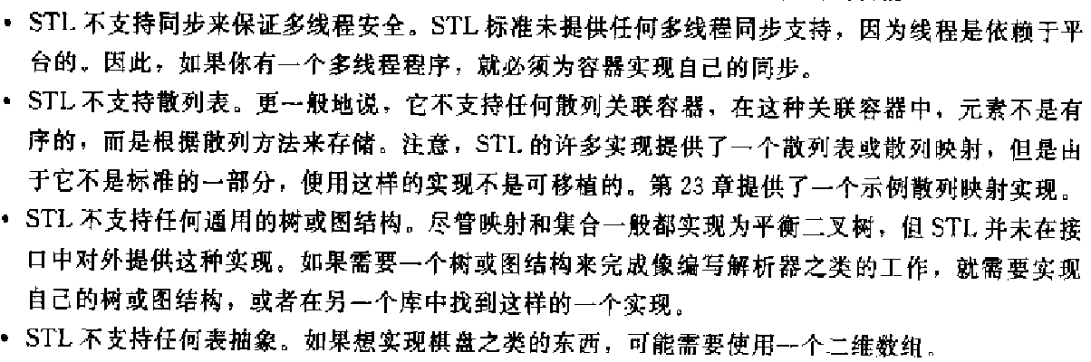 STL的不足