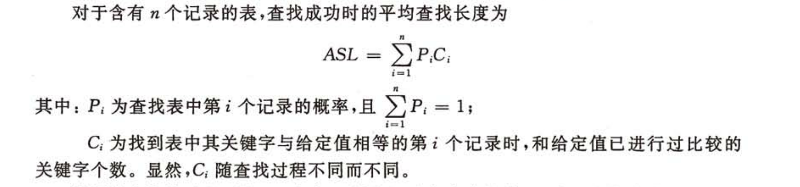 平均查找长度