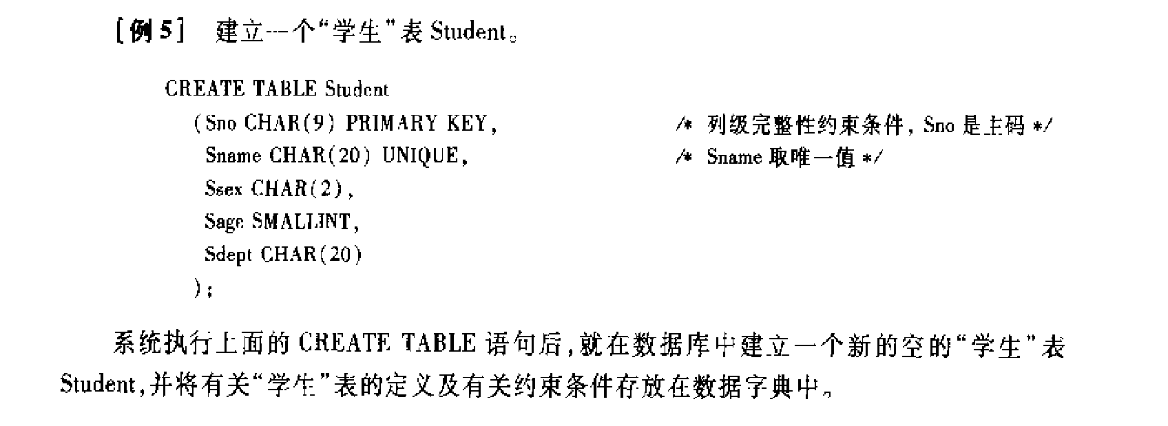 基本表定义